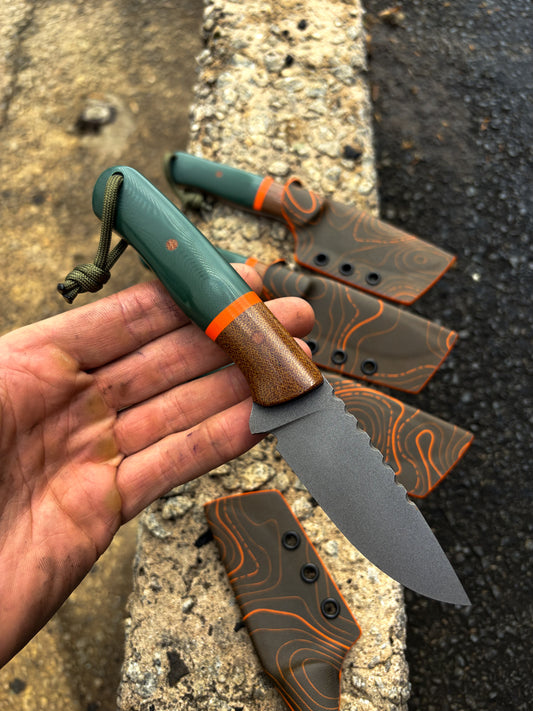 Magnacut Little Bears 🐻 (Vintage micarta/G10)